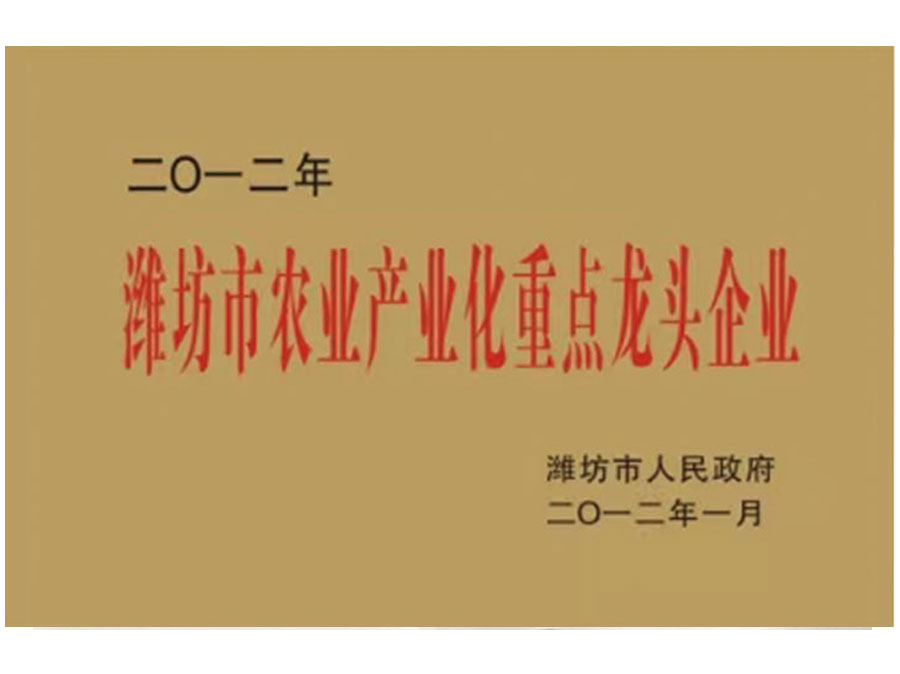 濰坊市農業(yè)產(chǎn)業(yè)化童點龍頭企業(yè)